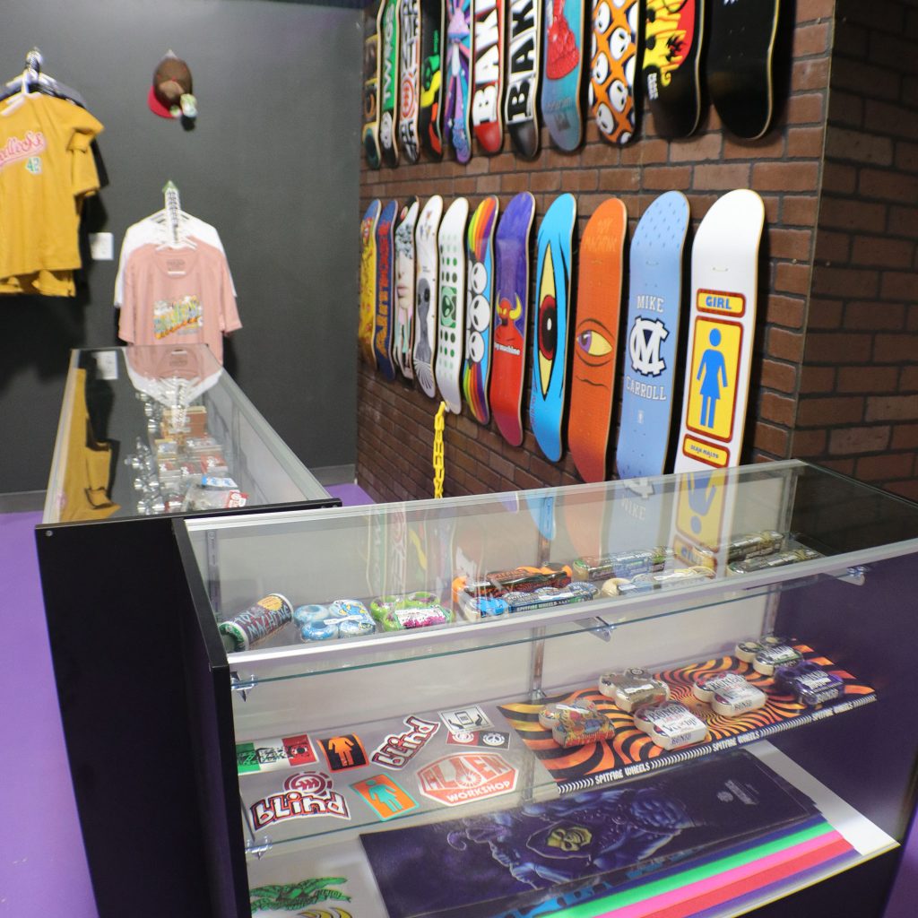 in-store skateboards and supplies